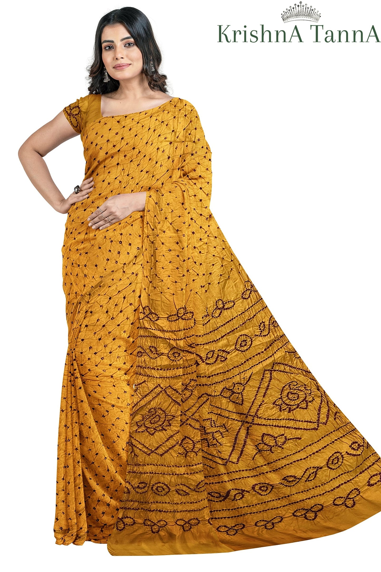 Krishna Tanna Cotton Silk Bandhani - Tye & Die Saree