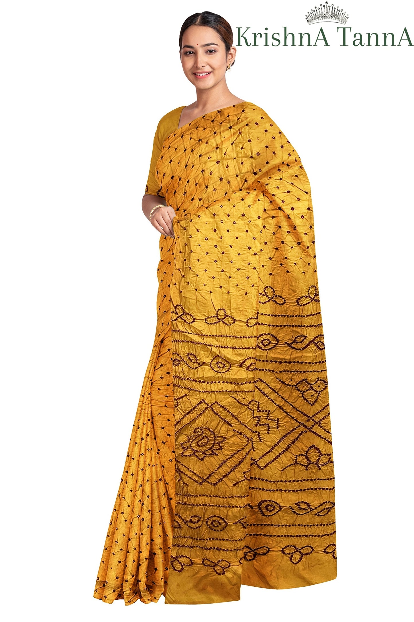 Krishna Tanna Cotton Silk Bandhani - Tye & Die Saree