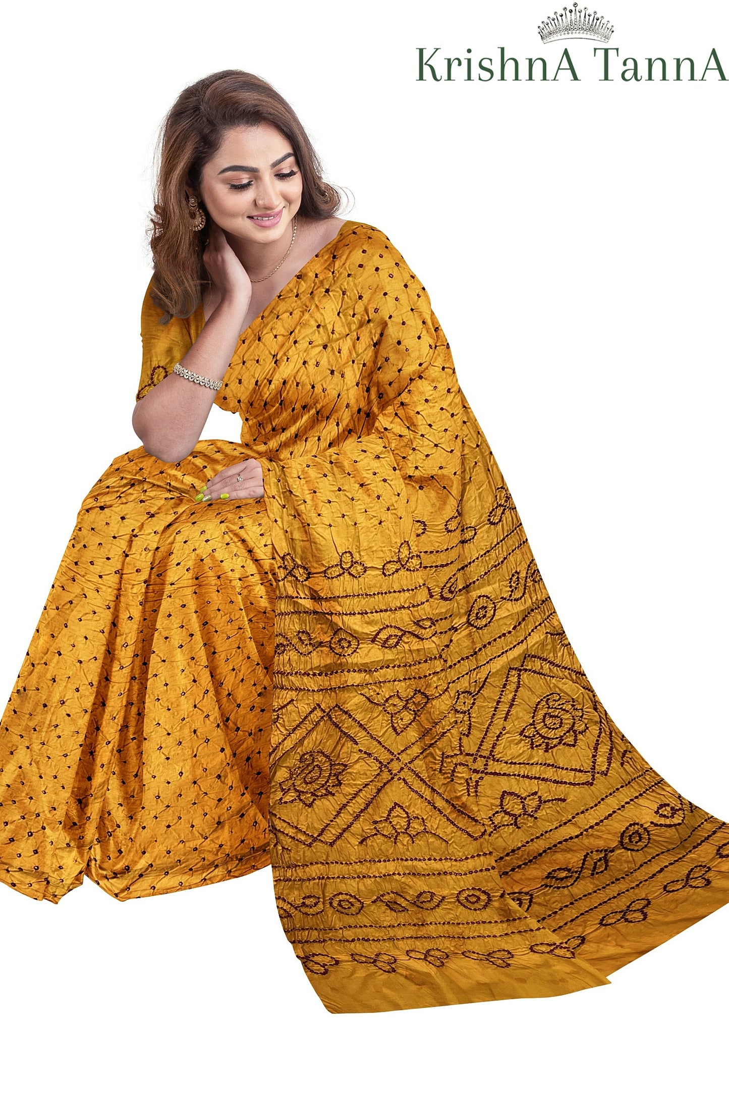 Krishna Tanna Cotton Silk Bandhani - Tye & Die Saree