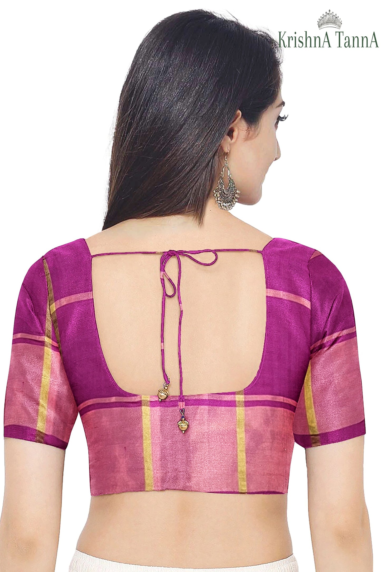Krishna Tanna Hand Woven Rajkot Patola Pure Silk Three Shades Zari Checks Saree
