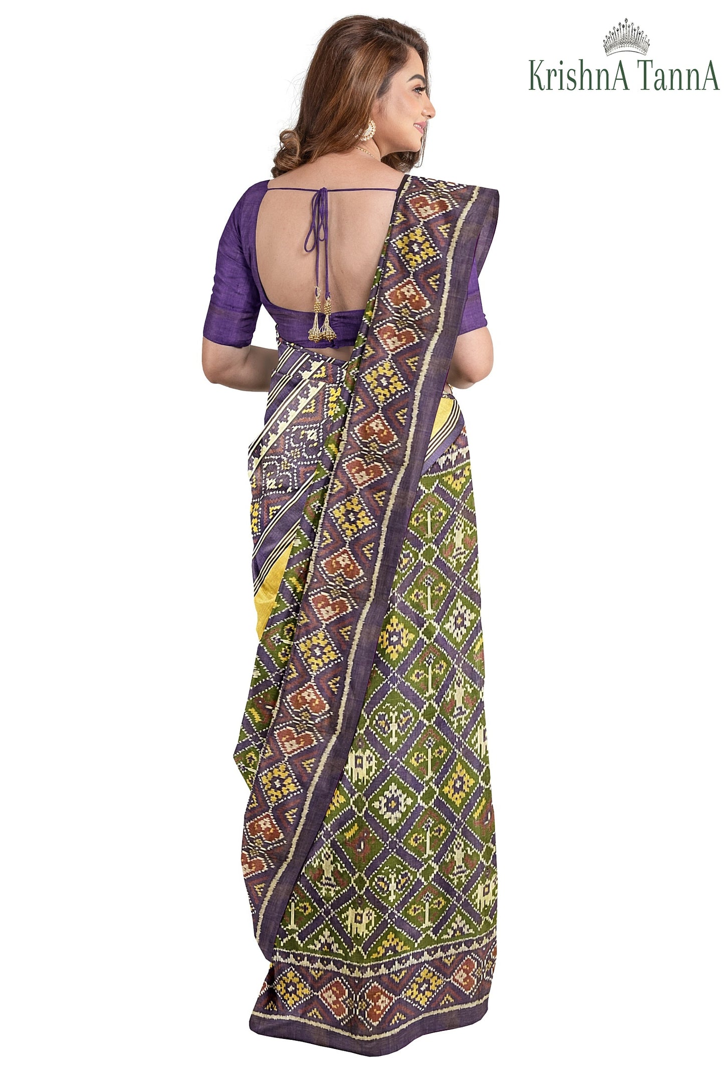 Krishna Tanna Hand Woven Double Tissue Rajkot Patola Pure Silk Saree