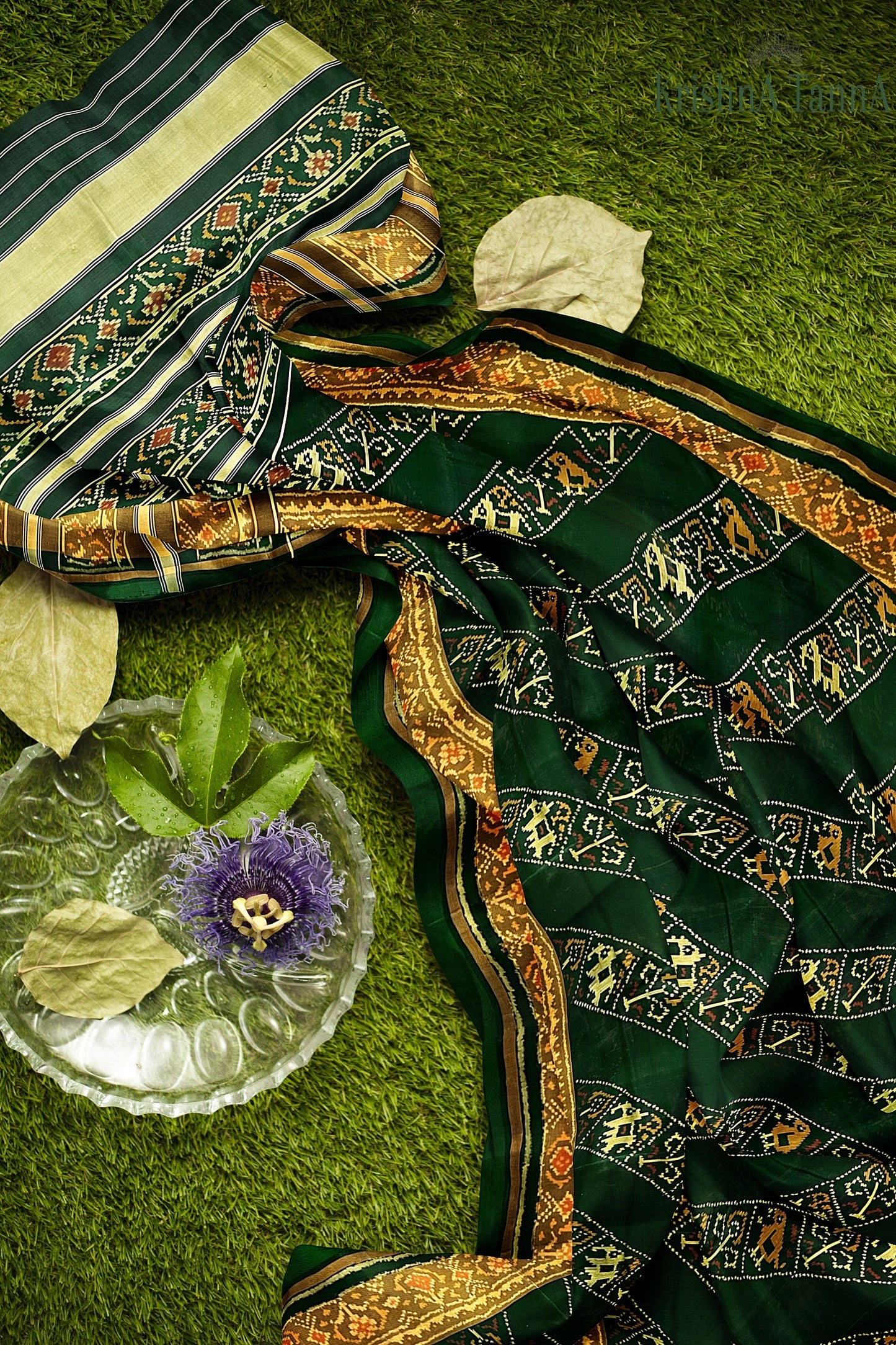 Krishna Tanna Hand Weaved Rajkot Patola Pure Silk Ler Saree