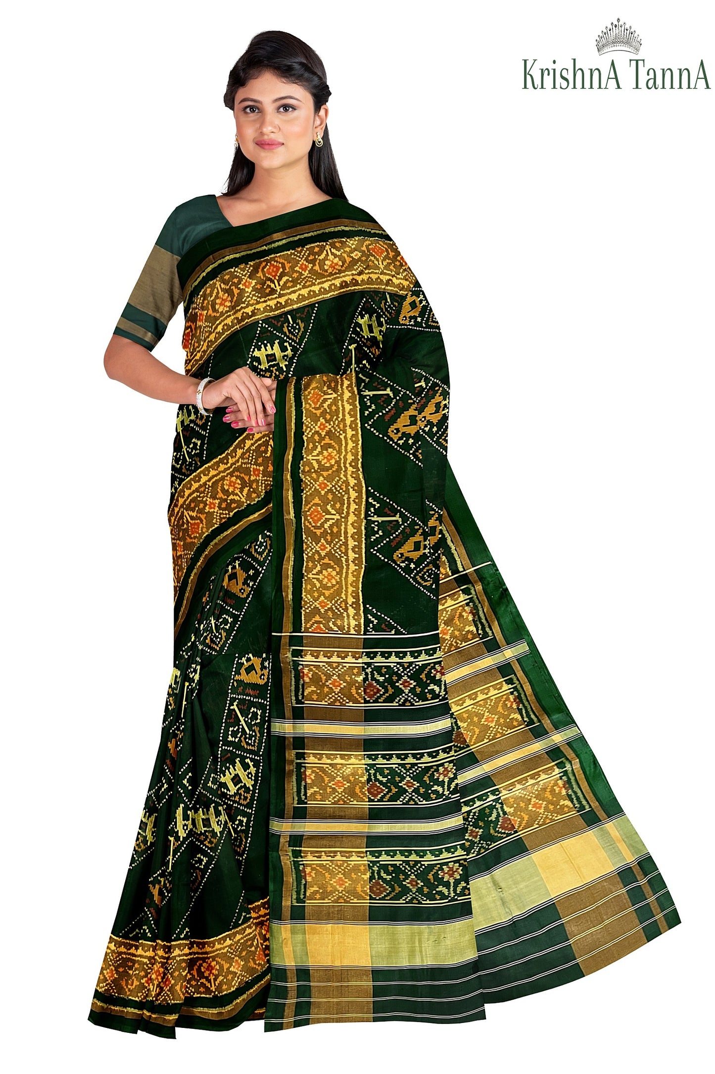 Krishna Tanna Hand Weaved Rajkot Patola Pure Silk Ler Saree