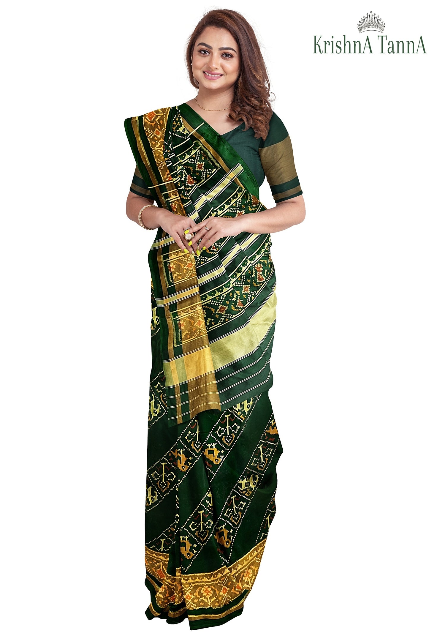 Krishna Tanna Hand Weaved Rajkot Patola Pure Silk Ler Saree