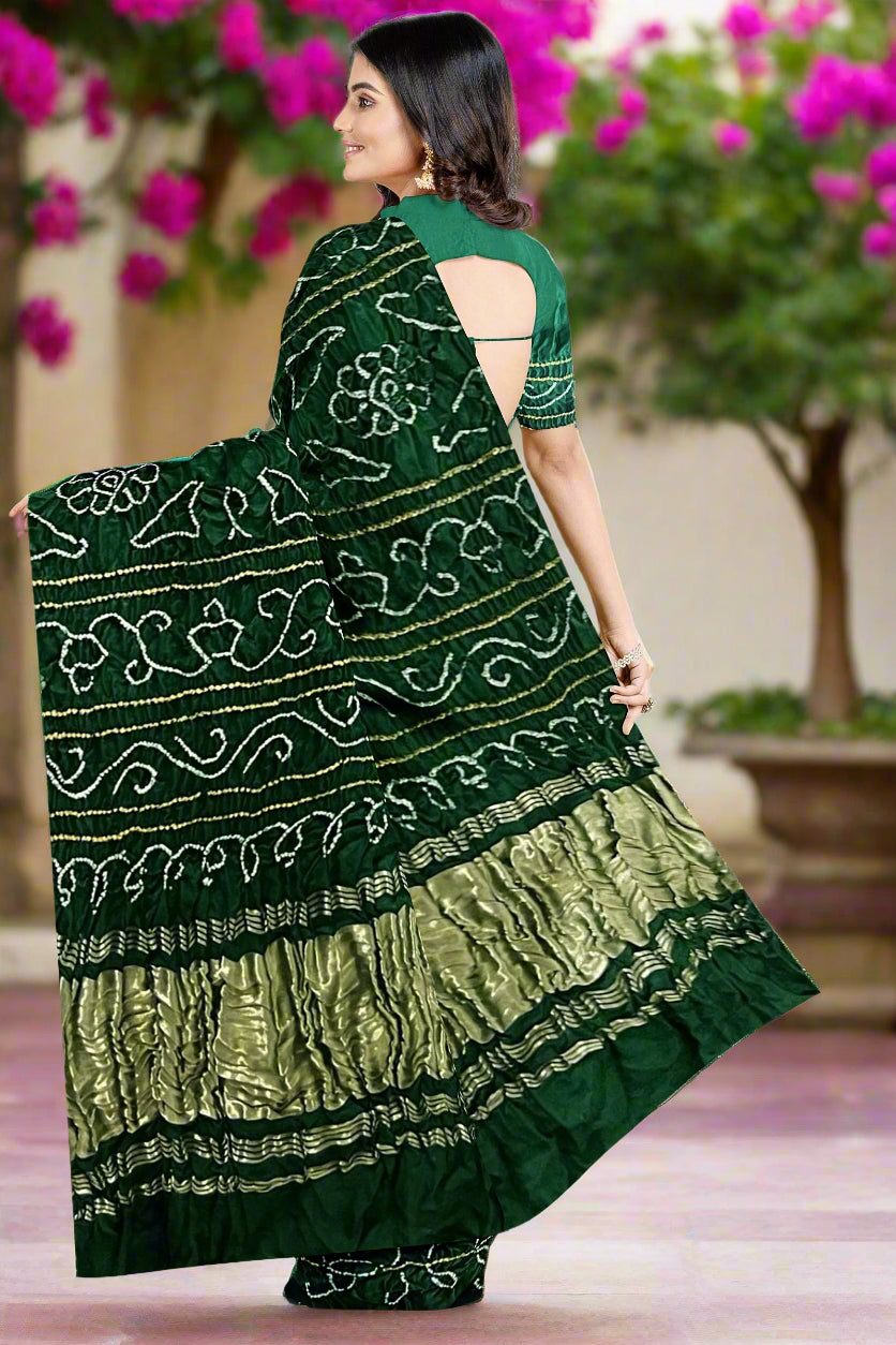 Krishna Tanna Gajji Silk Ambadi Bandhani - Tye & Die Saree