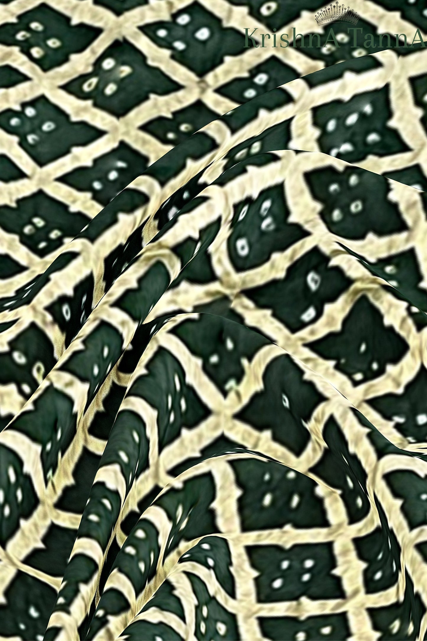 Krishna Tanna Traditonal Hand Weaved Nim Jungla Bandhani - Tie & Dye Dupatta