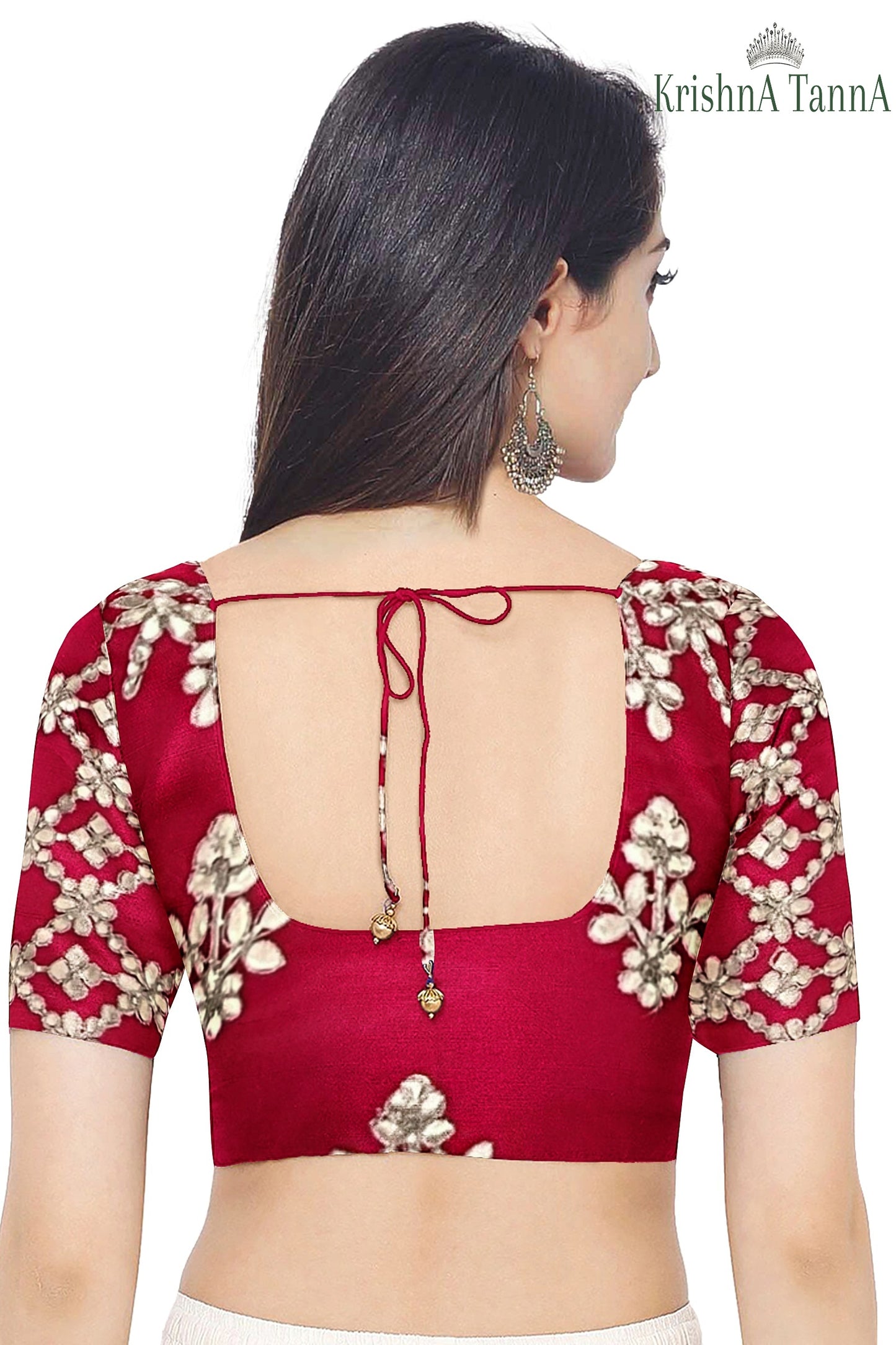 Krishna Tanna knitted Gota work Saree with knitted embroidery on Monga Chittapati - Purple