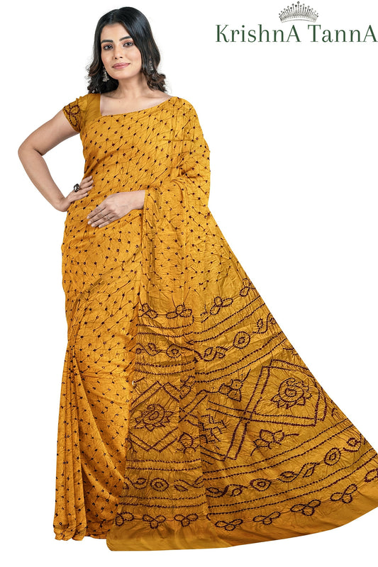 Krishna Tanna Cotton Silk Bandhani - Tye & Die Saree