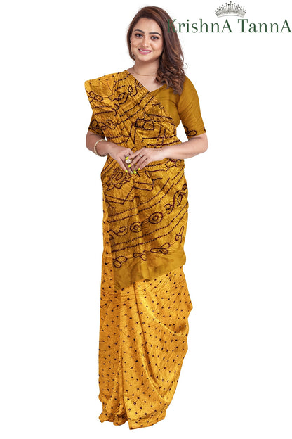 Krishna Tanna Cotton Silk Bandhani - Tye & Die Saree
