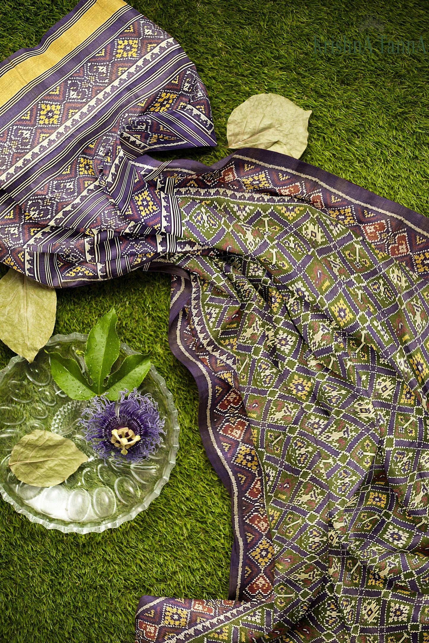 Krishna Tanna Hand Woven Double Tissue Rajkot Patola Pure Silk Saree