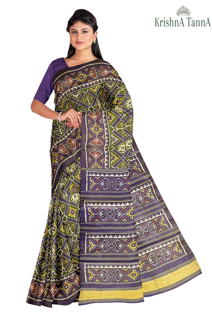 Krishna Tanna Hand Woven Double Tissue Rajkot Patola Pure Silk Saree
