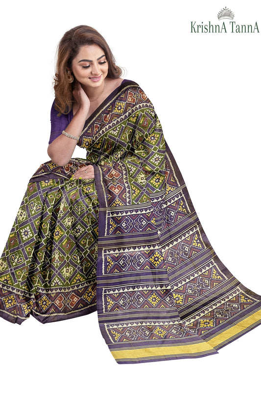 Krishna Tanna Hand Woven Double Tissue Rajkot Patola Pure Silk Saree