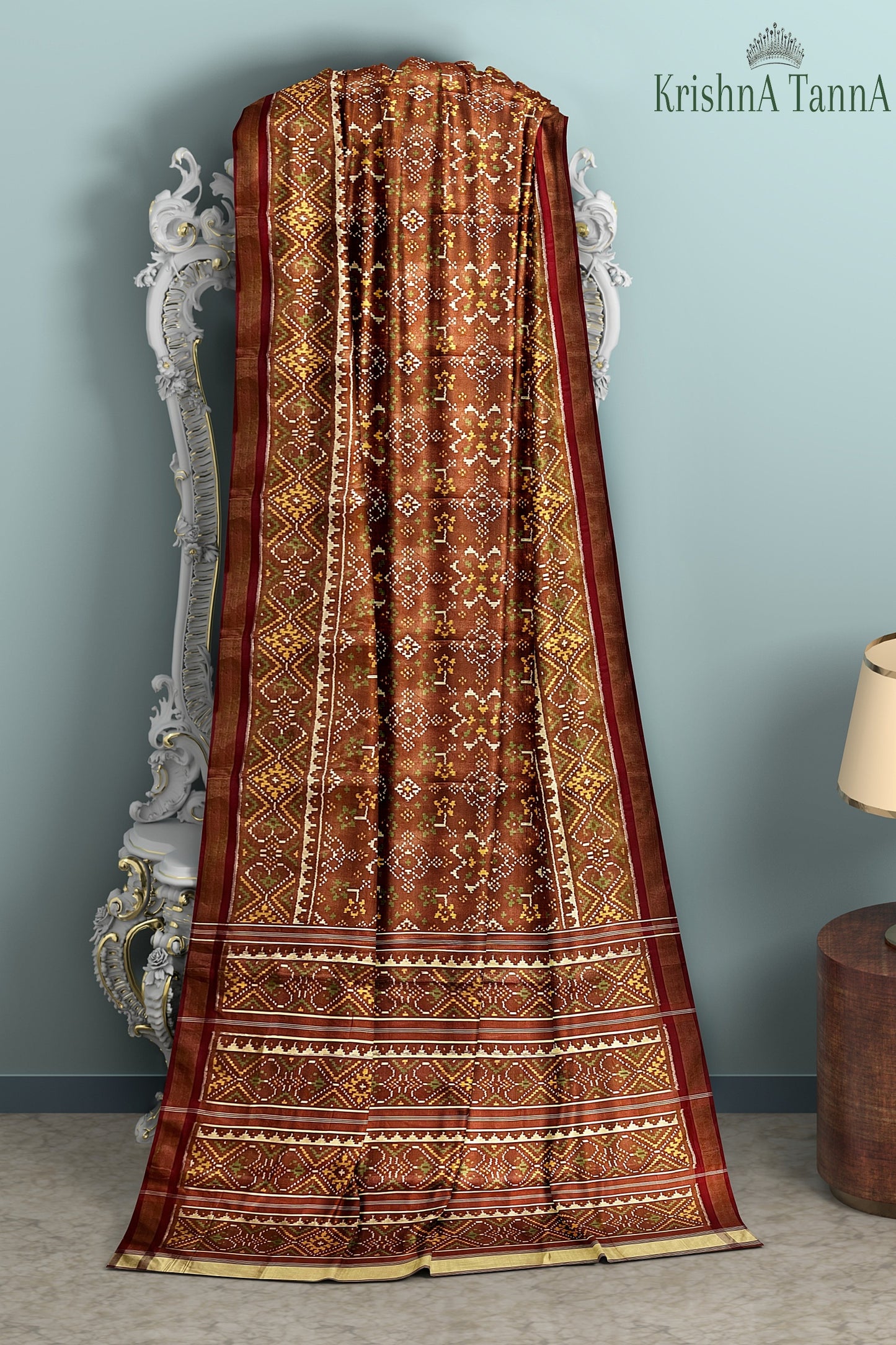 Krishna Tanna Hand Woven Rajkot Patola Pure Silk Single Tissue Saree