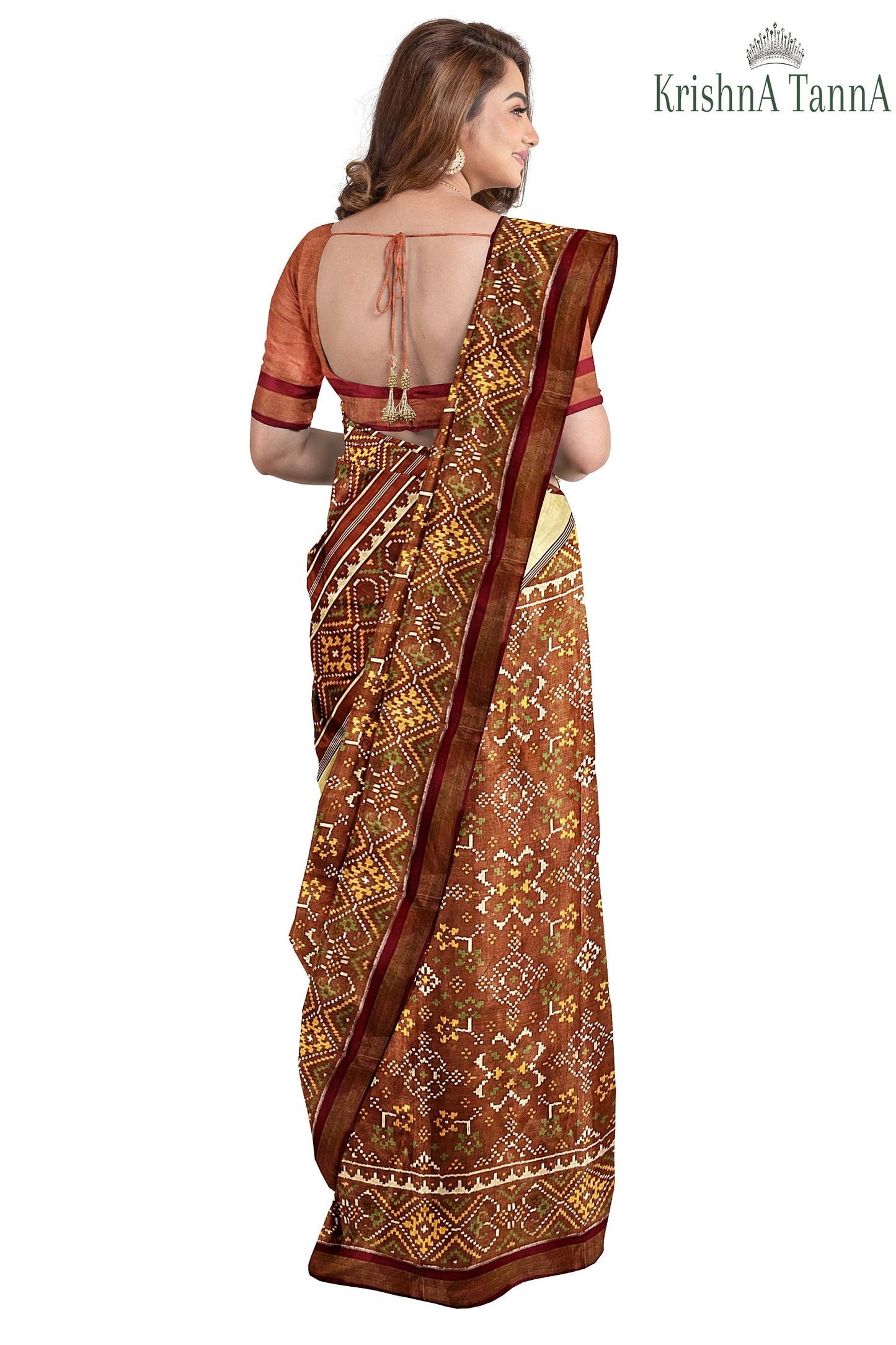 Krishna Tanna Hand Woven Rajkot Patola Pure Silk Single Tissue Saree