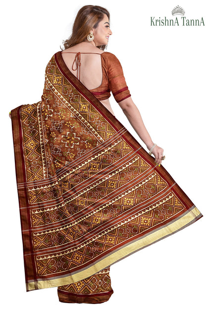 Krishna Tanna Hand Woven Rajkot Patola Pure Silk Single Tissue Saree