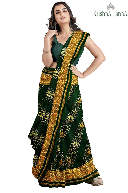 Krishna Tanna Hand Weaved Rajkot Patola Pure Silk Ler Saree