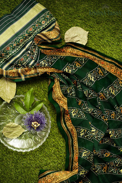 Krishna Tanna Hand Weaved Rajkot Patola Pure Silk Ler Saree