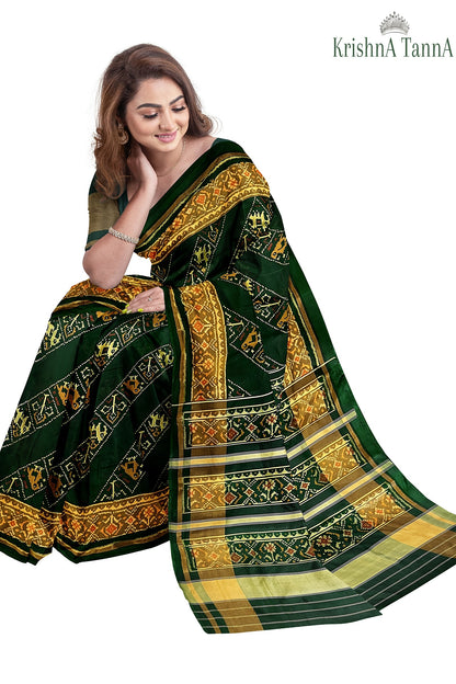 Krishna Tanna Hand Weaved Rajkot Patola Pure Silk Ler Saree