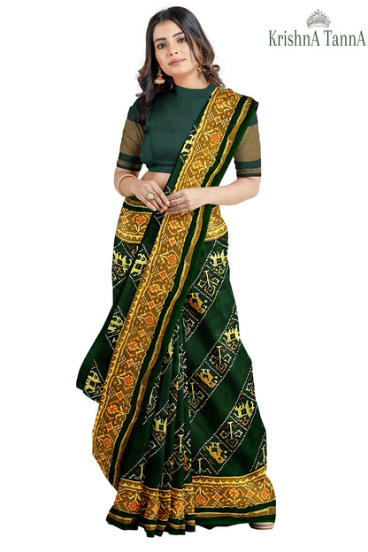 Krishna Tanna Hand Weaved Rajkot Patola Pure Silk Ler Saree