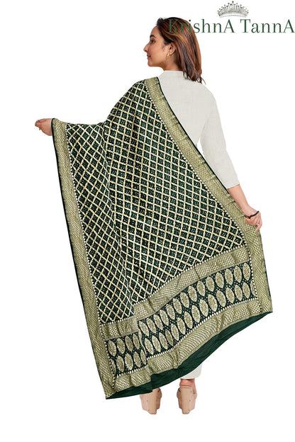 Krishna Tanna Traditonal Hand Weaved Nim Jungla Bandhani - Tie & Dye Dupatta