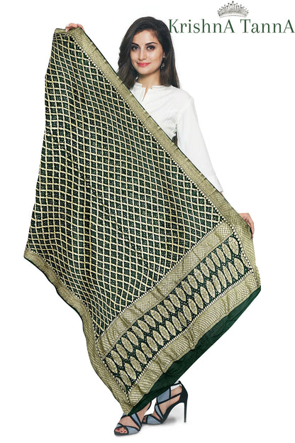Krishna Tanna Traditonal Hand Weaved Nim Jungla Bandhani - Tie & Dye Dupatta