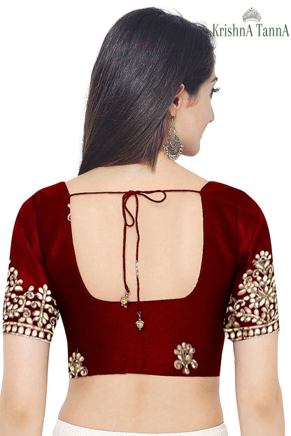 Krishna Tanna Floral Prints Saree with knitted floral embroidery on organza tissue - Purple