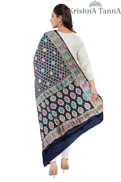 Krishna Tanna Traditonal Hand Weaved Mina Bandhani - Tie & Dye Dupatta
