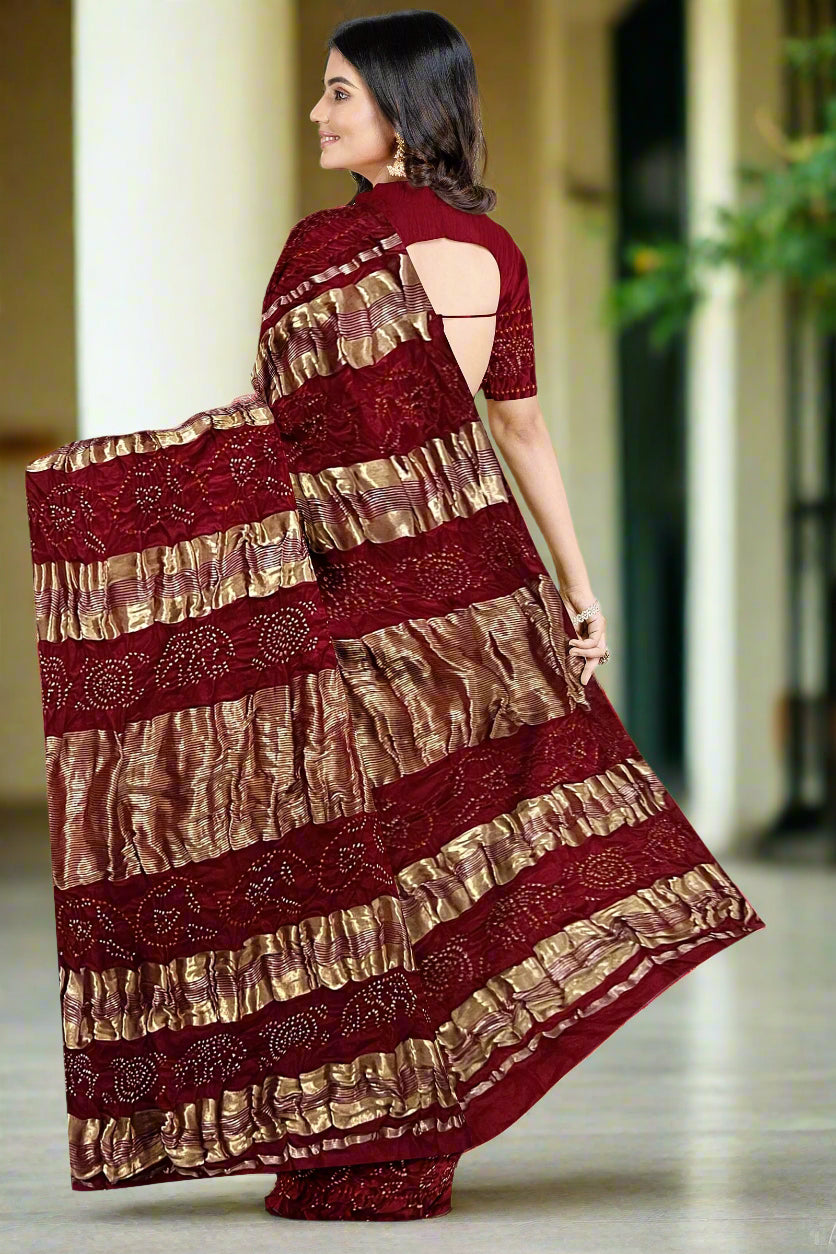 Krishna Tanna Gajji Silk Ambadi Bandhani - Tye & Die Saree